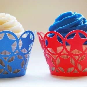 Stars Cupcake Wrappers In Your Choice of Color Qty 12 By Your Little Cupcake image 2