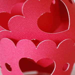 Valentine's Day Heart Cupcake Wrappers In your choice of color Qty 12 By Your Little Cupcake image 5