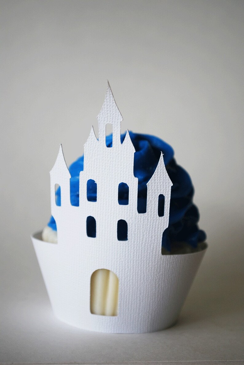 Castle Cupcake Wrappers In Your Choice of Color Qty 12 By Your image 4
