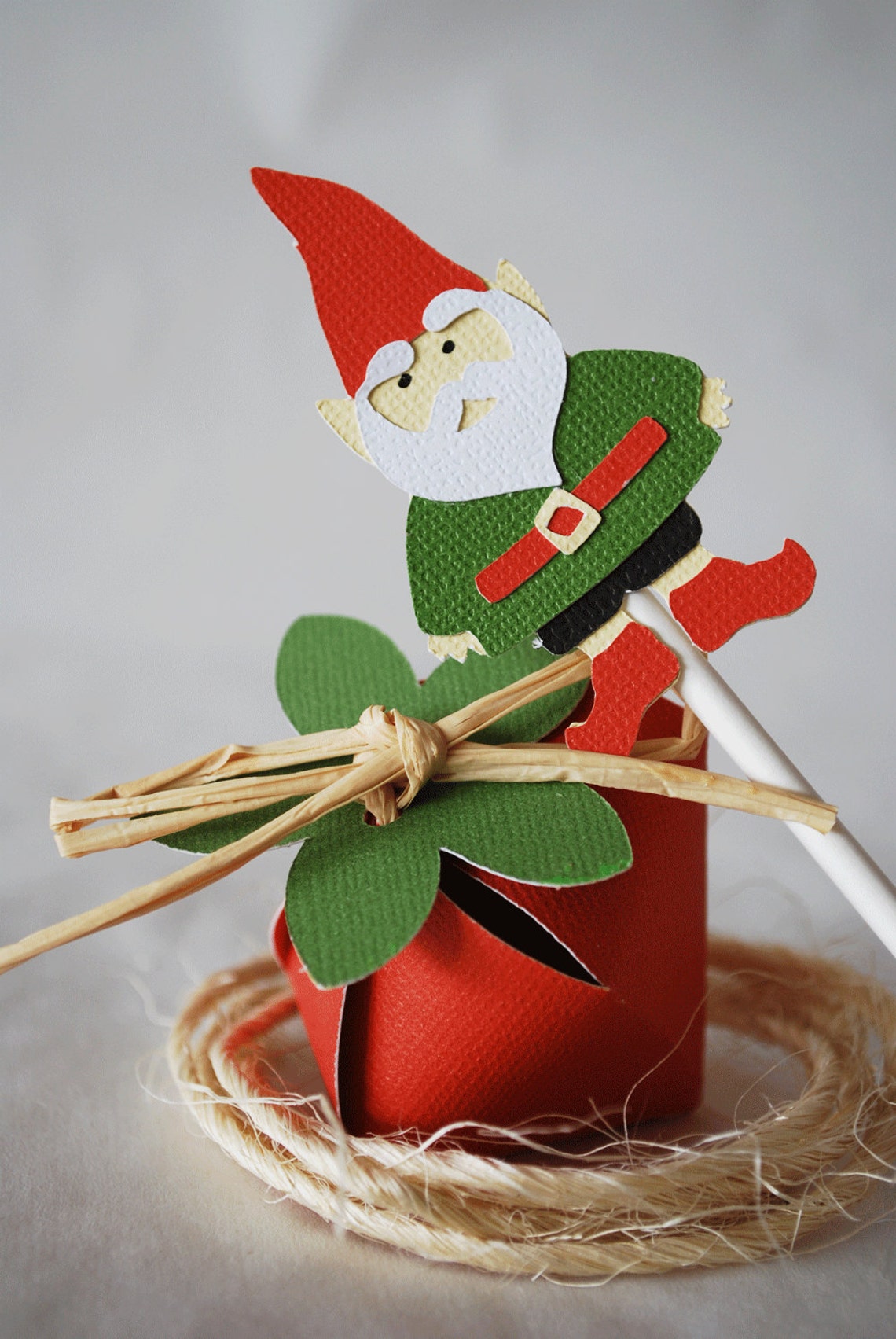 Gnome Cupcake Toppers in Your Choice of Color Qty 12 by Your Etsy