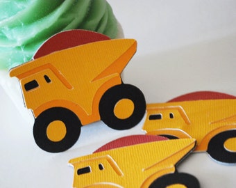 Dump Truck Hang Tags In Your Choice of Color Qty 6 By Your Little Cupcake