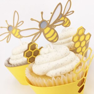 Honey Comb Cupcake Wrappers Set of 12 By Your Little Cupcake image 6