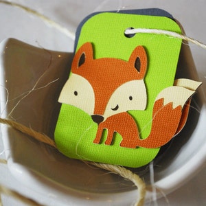 Woodland Fox Hang Tags In Your Choice of Color Qty 6 By Your Little Cupcake