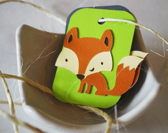 Woodland Fox Hang Tags In Your Choice of Color Qty 6 By Your Little Cupcake