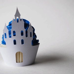 Castle Cupcake Wrappers In Your Choice of Color Qty 12 By Your Little Cupcake