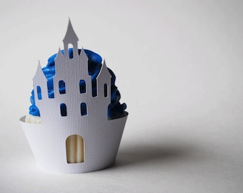 Castle Cupcake Wrappers In Your Choice of Color Qty 12 By Your Little Cupcake