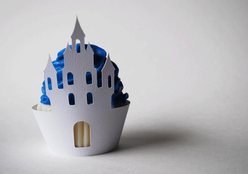Castle Cupcake Wrappers In Your Choice of Color Qty 12 By Your image 0