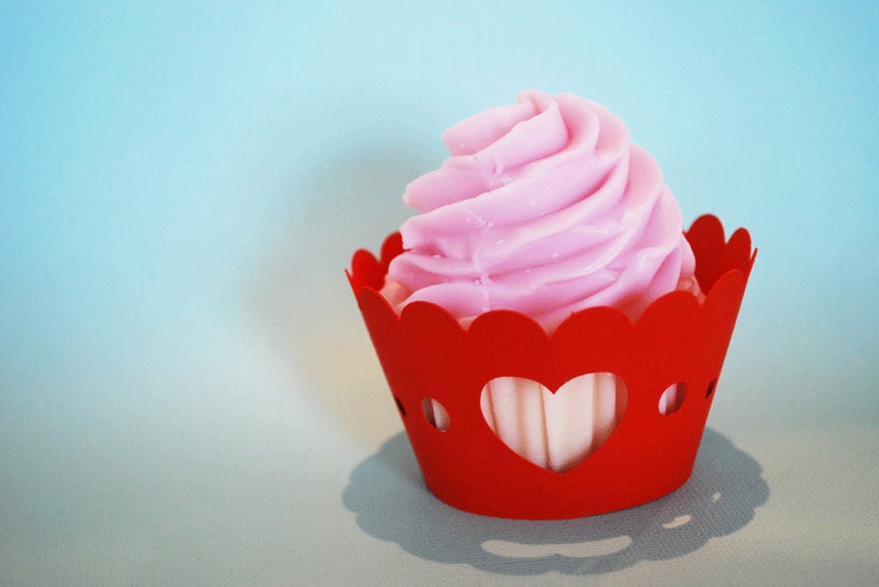 Valentines Day Sweet Heart Cupcake Wrappers In Your Choice of image 1