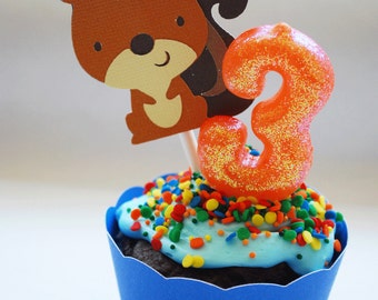 Woodland Squirrel Cupcake Toppers In Your Choice of Color Qty 12 By Your Little Cupcake