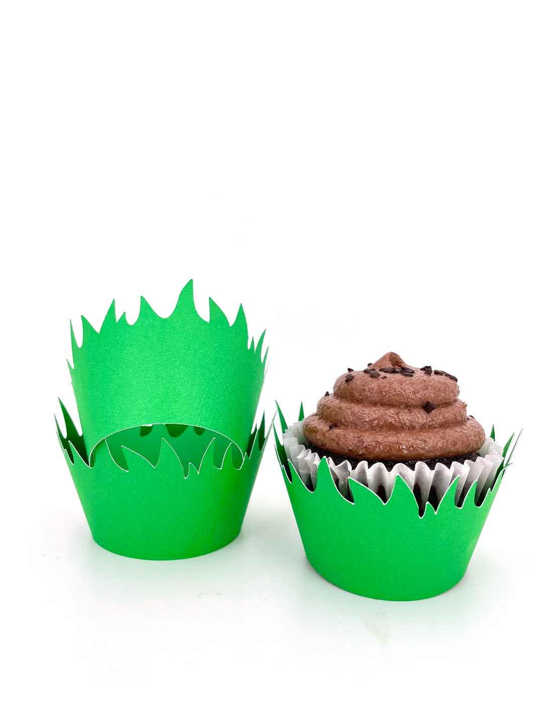 Green Grass Cupcake Wrappers in Your Choice of Color Qty 12 Etsy