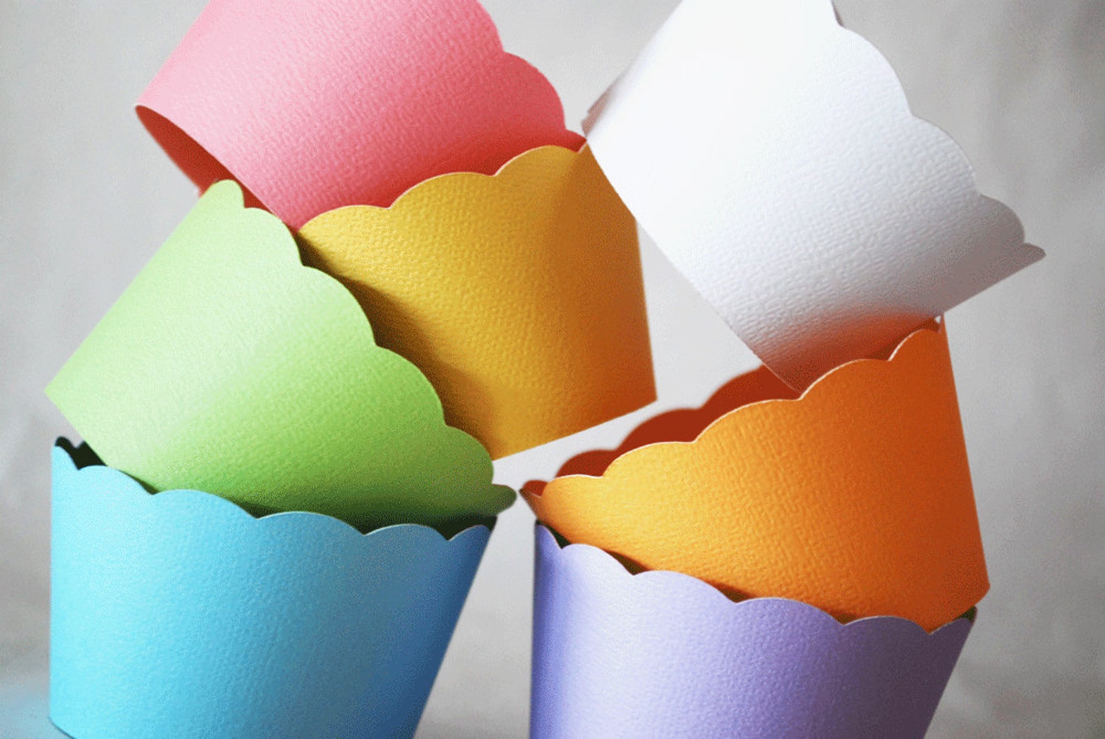 Pastel Rainbow Cupcake Wrappers in Your Choice of Color Qty 12 - Etsy