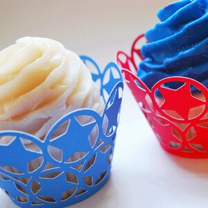 Stars Cupcake Wrappers In Your Choice of Color Qty 12 By Your Little Cupcake image 5