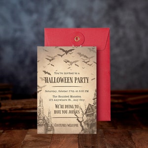 Halloween Horror Party Digital Invitation Edit and Print at Home image 5