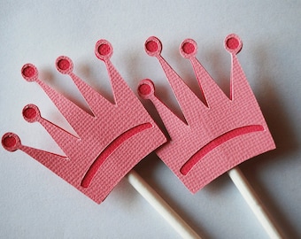 Royal Crown Cupcake Toppers Set van 12 By Your Little Cupcake