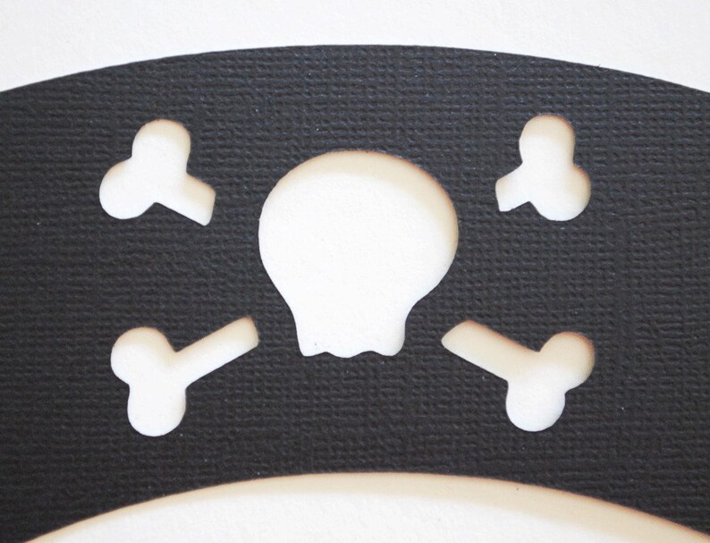 Skull and Cross Bones Cupcake Wrappers In Your Choice of Color image 4
