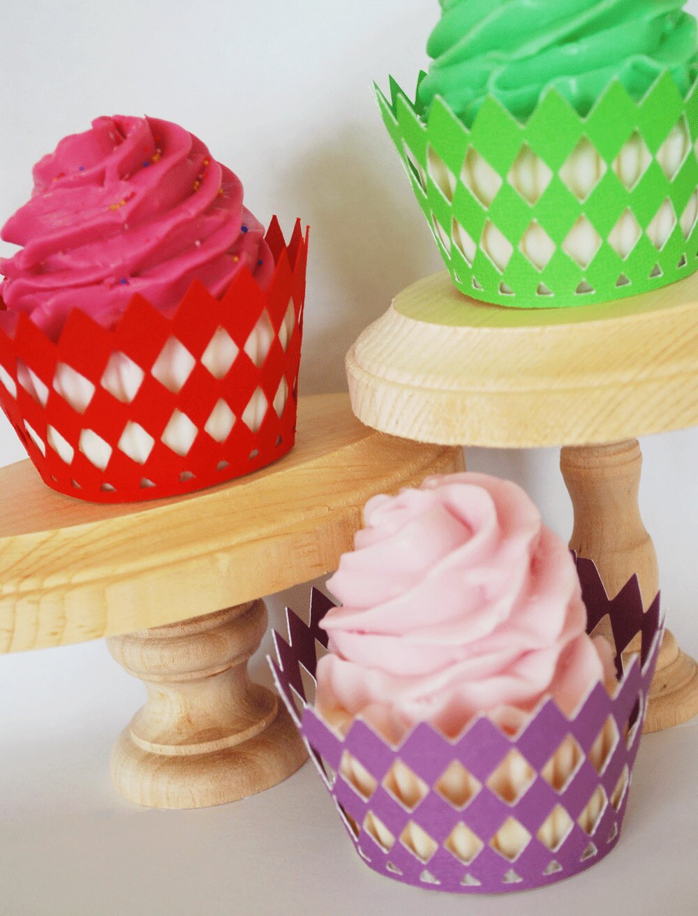 Diamond Checker Board Cupcake Wrappers in Your Choice of Color Etsy