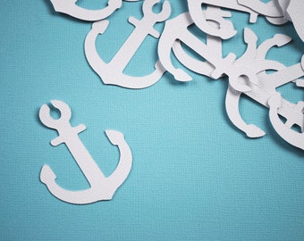 Nautical Anchor Die Cuts in Textured White Set of 18 by Your Little Cupcake