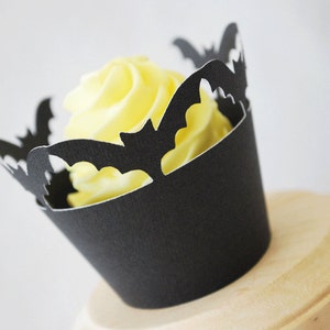 Halloween Bats Cupcake Wrappers Set of 12 By Your Little Cupcake image 1