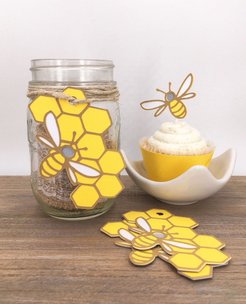 Honey Bee Cupcake Wrappers Set of 12 By Your Little Cupcake image 9