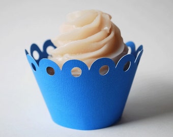 Cupcake Wrappers Simple and Sweet for Your Little Treat In Your Choice of Color Qty 12 By Your Little Cupcake