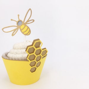 Honey Comb Cupcake Wrappers Set of 12 By Your Little Cupcake image 7