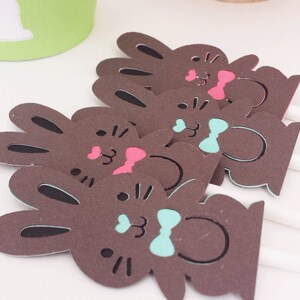 Chocolade Paashaas Cupcake Toppers Aantal 12 afbeelding 2