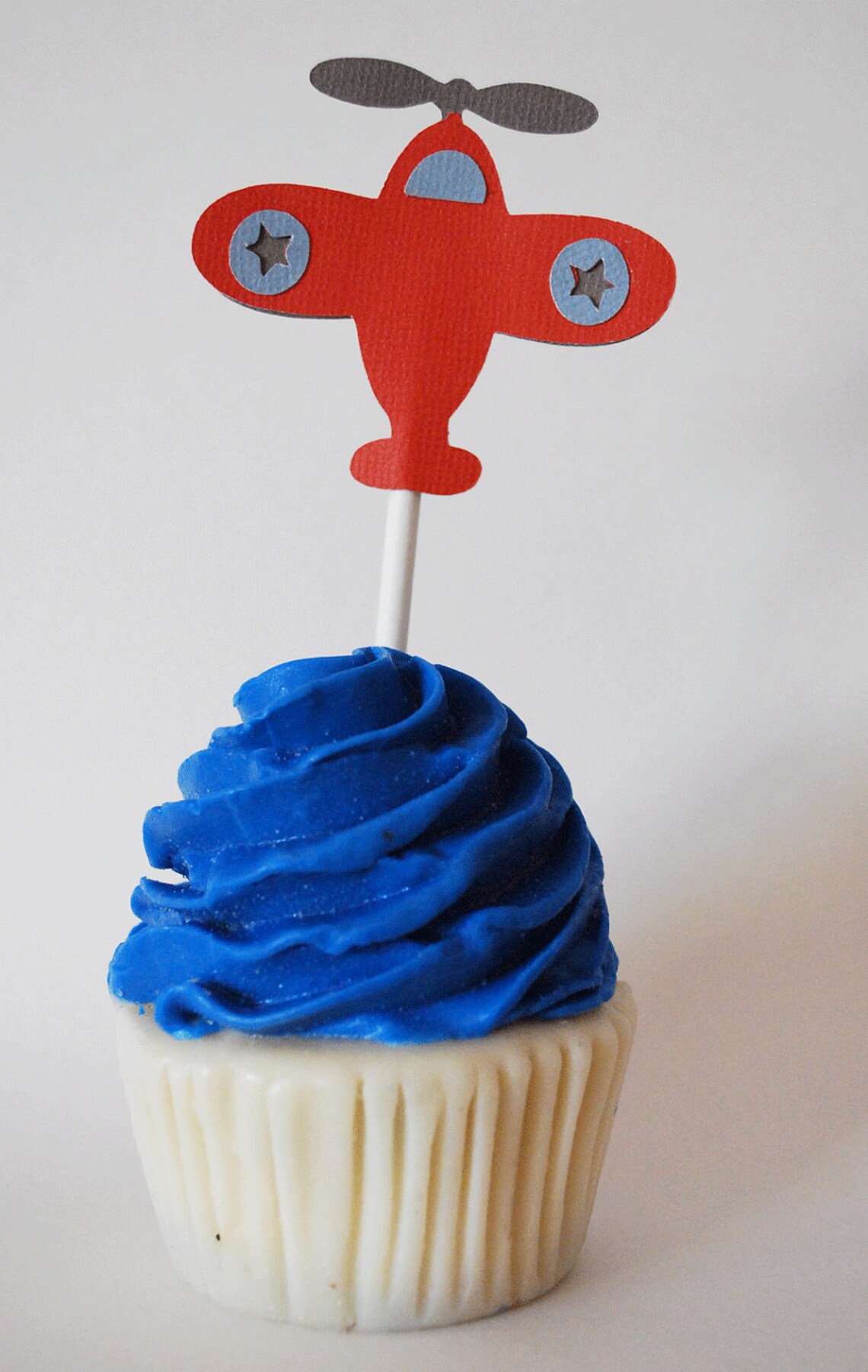 Airplane Cupcake Toppers in Your Choice of Color Qty 12 by Etsy