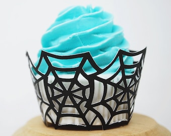 Spider Web Cupcake Wrappers Single Layered