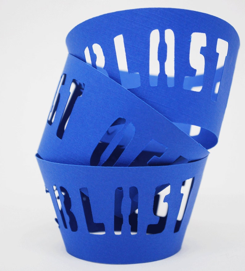 Blast Off Space Cupcake Wrappers  In Your Choice of Color Qty image 1