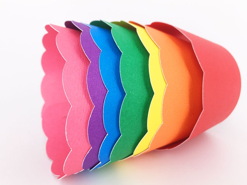 Rainbow Cupcake Wrappers In Your Choice of Color Qty 12 By Your Little Cupcake image 6