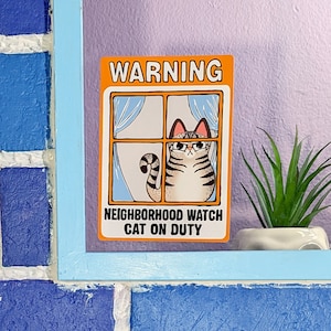 Montre de quartier Cat TABBY Sticker fenêtre fenêtre Kitty cadeau pour amoureux des chats tigrés statique cling mackerel tabby | cadeau unique drôle de personne de chat