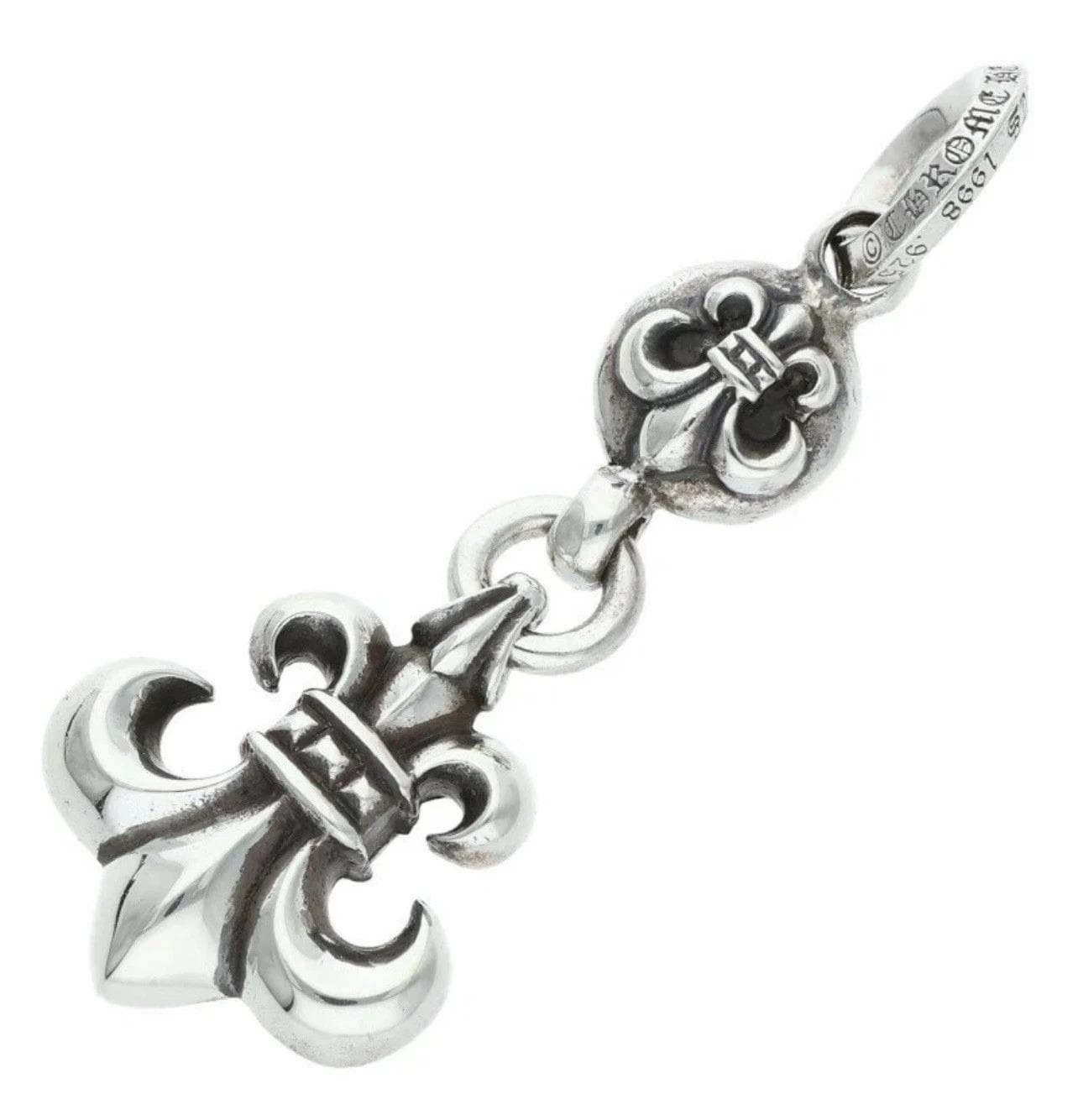 Chrome Hearts Pendant Fleur 1 Ball Charm 925 Silver Necklace Top + 