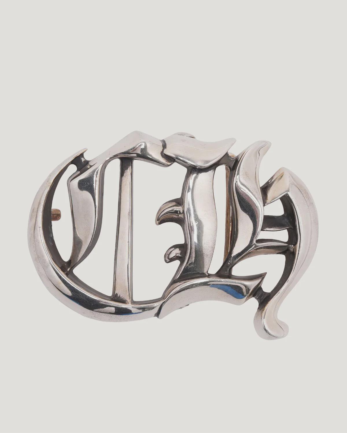 Authentic Hermes iconic silver brushed belt buckle Rare! Hermes Silver Signature Classic Large H Belt Buckle  main image 4