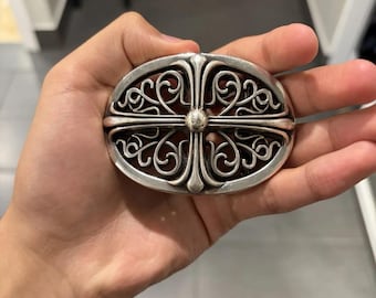 Chrome Hearts Classic Oval Buckle 925 Silver 1.5" belt