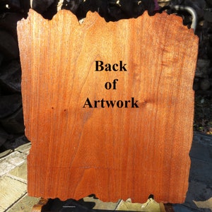 back of artwork - Can't Fix Stupid Funny Sign - 3D Engraved Walnut and Cherry Wood Wall Decor - 10.5" x 9.25" x 0.70"  Hand Crafted Ohio USA