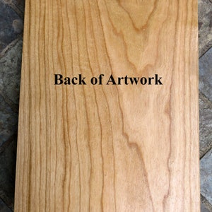 back of artwork - Silent Majority We Vote - 3 Dimensional Engraved Hand Crafted Cherry Wood Wall Art - 9" x 6.75" x 0.9" Hand Crafted Ohio USA