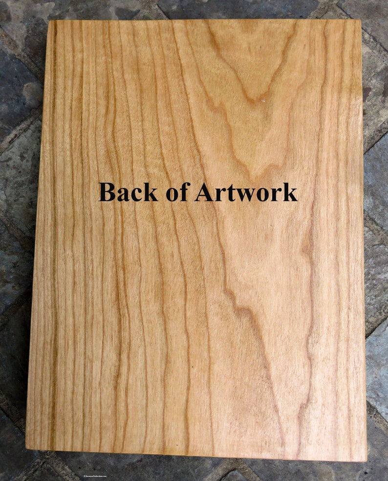 back of artwork - Silent Majority We Vote - 3 Dimensional Engraved Hand Crafted Cherry Wood Wall Art - 9" x 6.75" x 0.9" Hand Crafted Ohio USA