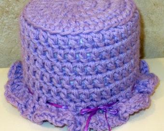 Toilet Tissue Topper - Lavender Paper Cover - Bathroom Decor - Picnic Bachelor Party Hostess - Designed Crocheted in USA Item 5959