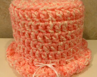 Toilet Tissue Topper - Pretty Pink Paper Cover - Bathroom Decor - Picnic Bachelor Party Hostess - Designed Hand Crocheted in USA Item 5898