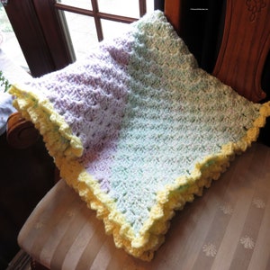 New Super Soft Warm Blanket -  Pastel Colors - 32 x 32 - Multi-Use Chair Couch Recliner Wheel Chair - Designed Hand Made USA