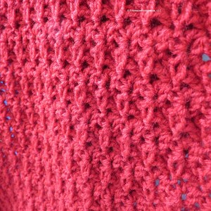 New Triangle Lace Shawl - Red Hand Crochet - Soft Non-Allergic Washable Acrylic Yarn One Size Fits Most - Designed Made Ohio USA