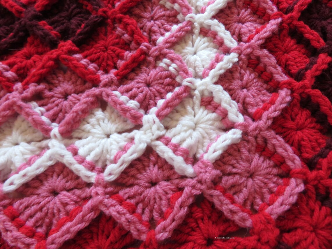 New Highly Textured Blanket Red Pink White Elegant Comfort Etsy