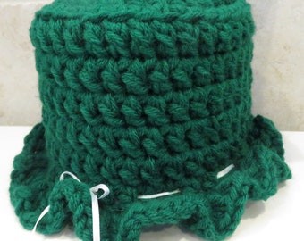 Toilet Tissue Topper - Emerald Green Paper Cover - Bathroom Decor - Picnic Bachelor Party Hostess Gift - Designed Crocheted in USA Item 5943