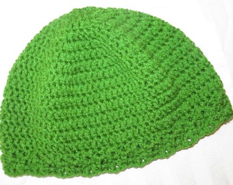 Cloche Hat - Chemo Cap - Large - XL Adult - 24"-26"- Spring Green Seamans Cap - Designed Hand Made USA Item 5966