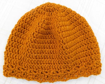 Cloche Hat - Chemo Cap - 22"-24" M to L Adult - Honey Gold Color -  Crochet Dreaming Sleeping Reading Bad Hair Day - Hand Made USA Item 5686