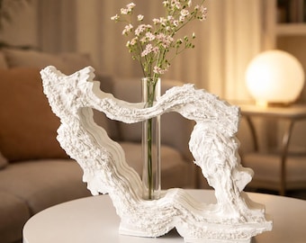 Flower holder Iran map – Modern Persian decorative vase – Minimalist living room decor – Gift for Iran lovers