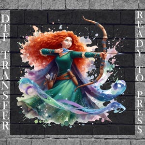 Merida DTF Transfer, Gefrorene Prinzessin, bereit zum Pressen