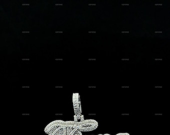 Iced Out Moissanite Custom Name Pendant, Hip Hop Bling Jewelry