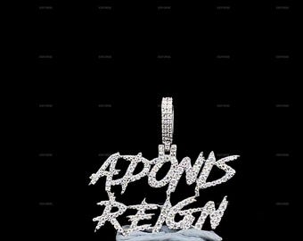 Iced Out Custom Name VVS Moissanite Hip Hop Pendant