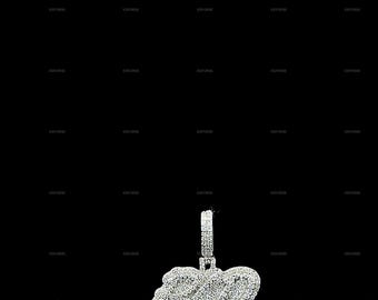 Custom Iced Out Moissanite Hip Hop Small Pendant, Personalized Nameplate